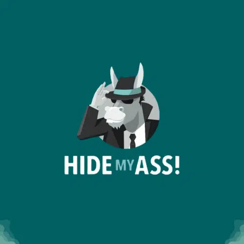 HMA Pro VPN hesap satın al sayfasında, bir dizüstü bilgisayar ekranında HMA VPN logosu ve kalkan simgesi.